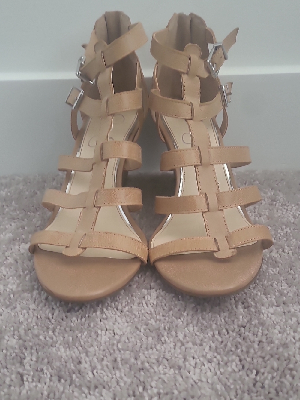 Jessica Simpson Tan Strappy Gladiator Heels